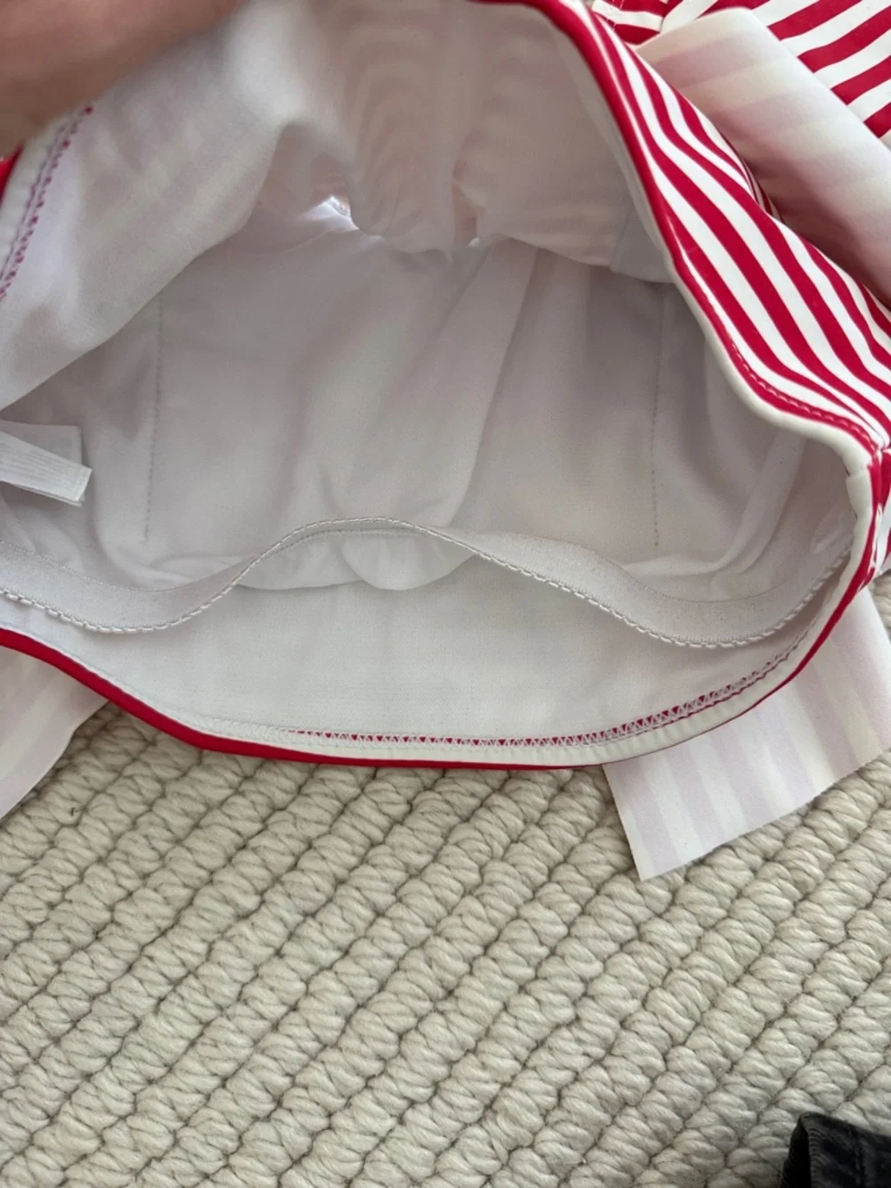 Habitual Kids' Malibu Stripe Two-Piece Swimsuit in Red size 12